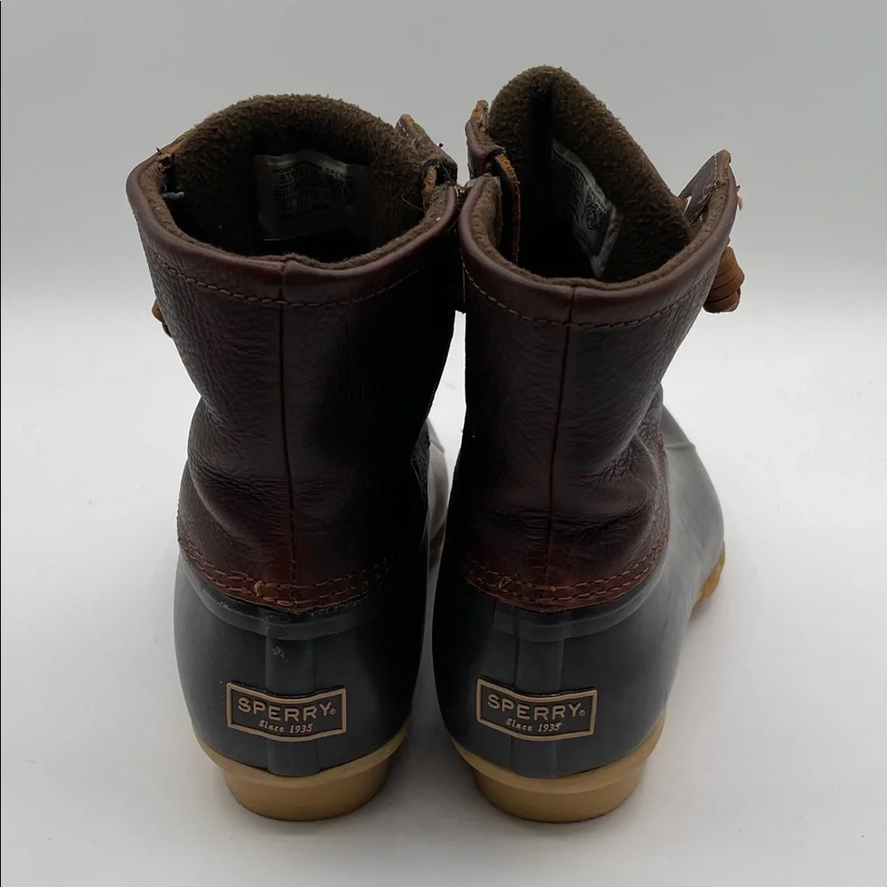 Sperry Women’s Waterproof Duck Boots Size 8 Dark Brown - Picture 6 of 16